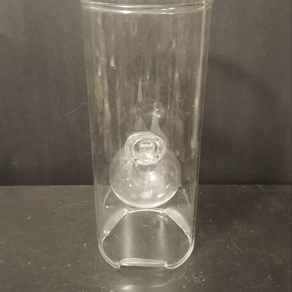 Wolfard Glassblown 6" Cylinder Glass Oil Lamp